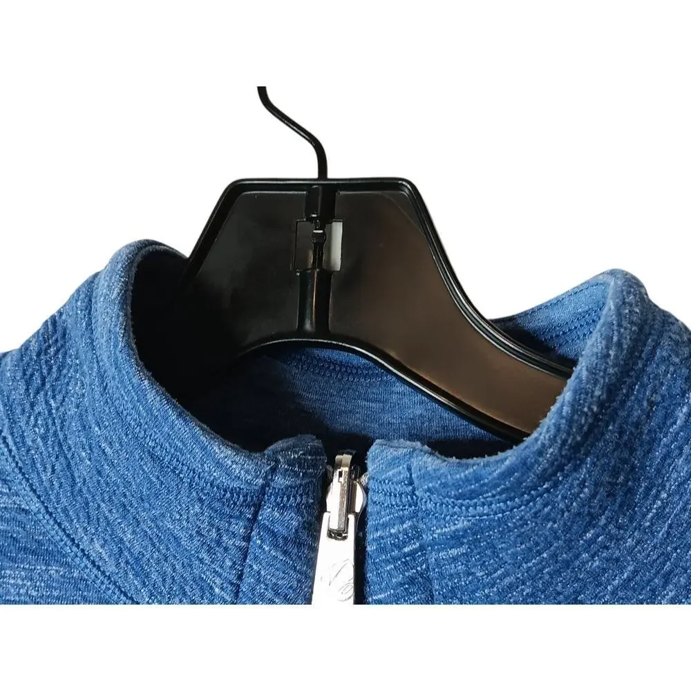 Tommy Bahama Blue Quarter Zip Sweater Dress Long Sleeve Pullover Knit M/L